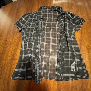 Black and white plaid shirt